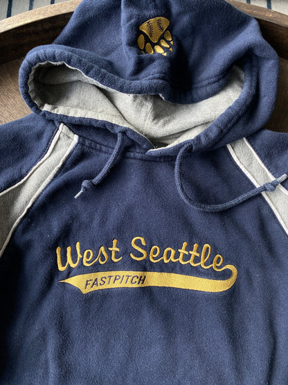Vintage Fastpitch Softball Embroidered Hoodie (S)