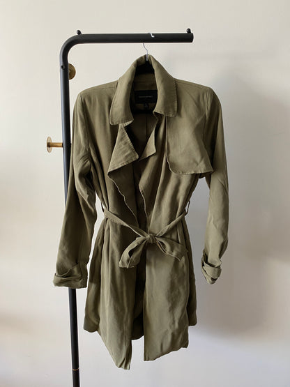 Banana Republic Olive Green Trench Coat with Tie (S)