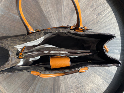 Michael Kors Hamilton Canvas Exterior Handbag