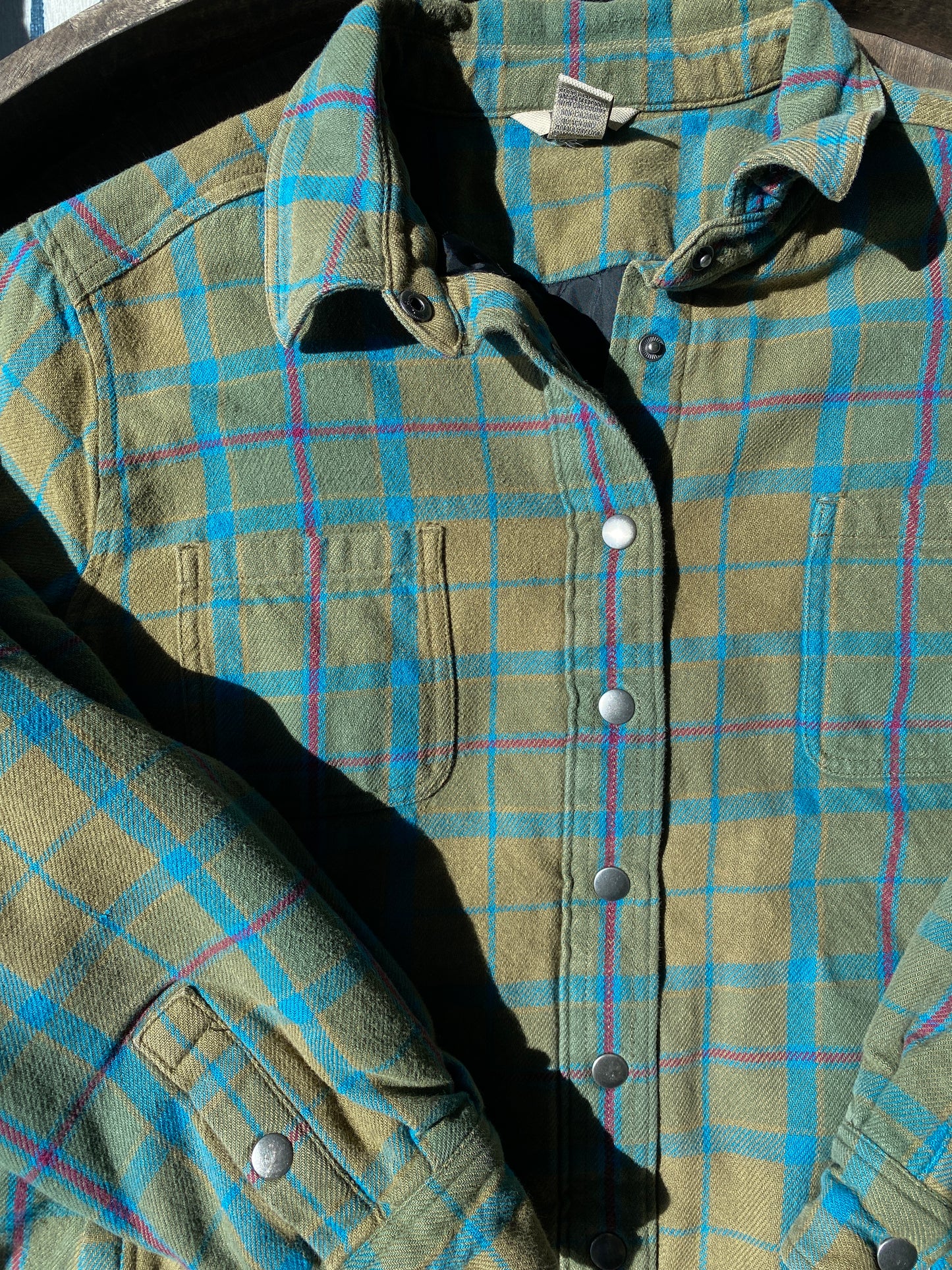 Duluth Trading Thick, Lined Green Flannel (XXL)