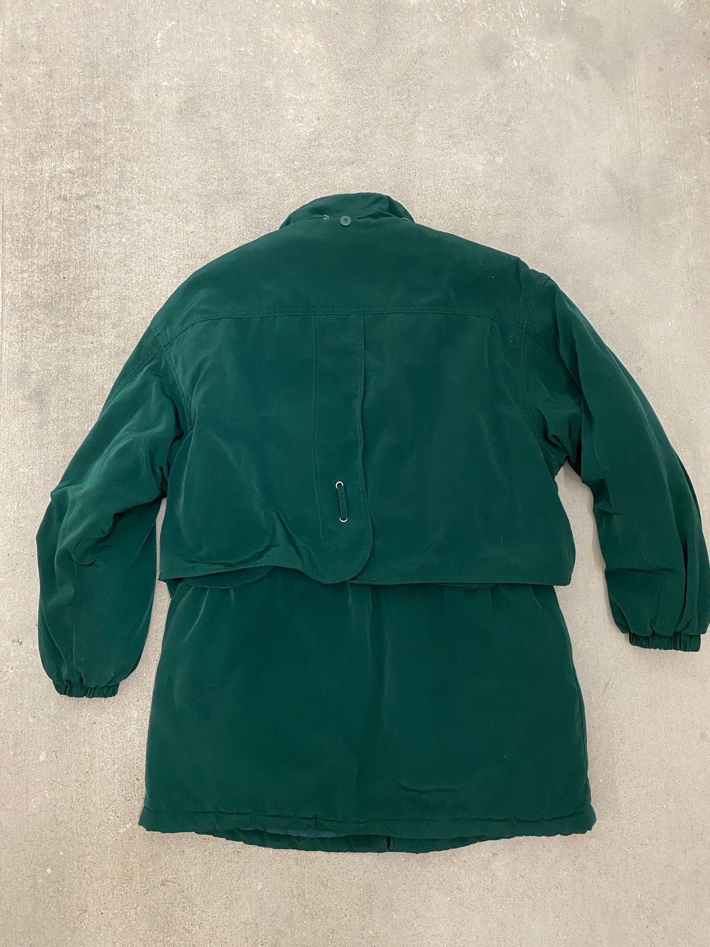Vintage Green Cinch Jacket with Gold Accents (S)